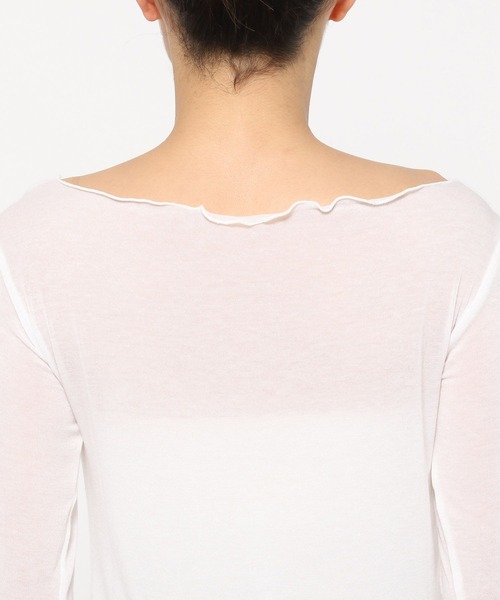 Midnight Move（ミッドナイトムーブ）の「Midnight Move／フラワーレースT（Tシャツ/カットソー・レディース・ホワイト/ダークグレー・FREE）」の9枚目の写真