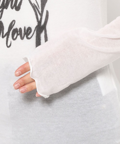 Midnight Move（ミッドナイトムーブ）の「Midnight Move／フラワーレースT（Tシャツ/カットソー・レディース・ホワイト/ダークグレー・FREE）」の6枚目の写真