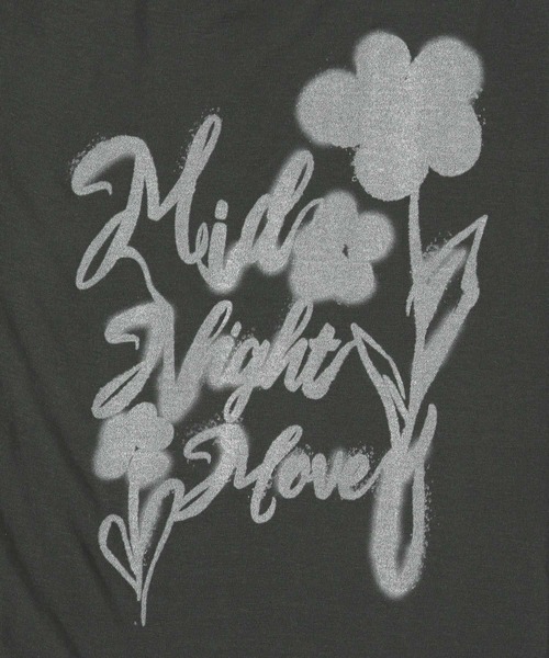 Midnight Move（ミッドナイトムーブ）の「Midnight Move／フラワーレースT（Tシャツ/カットソー・レディース・ホワイト/ダークグレー・FREE）」の3枚目の写真