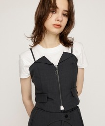 FRONT ZIP TIDY BUSTIER フロント ジップ タイディ ビスチェ