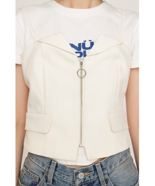 チューブトップ ベアトップ FRONT ZIP TIDY BUSTIER フロント ジップ タイディ ビスチェ SLY チューブトップ ベアトップ FRONT ZIP TIDY BUSTIER