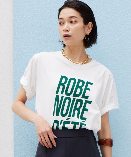 BARNYARDSTORM（バンヤードストーム）の「BARNYARDSTORM / ROBE Tシャツ（Tシャツ/カットソー・レディース・ホワイト×グリーン/ホワイト×ブラック/チャコール・FREE）」の2枚目の写真