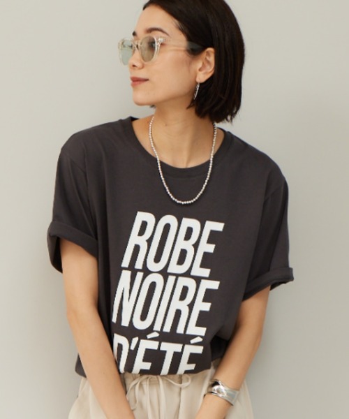 BARNYARDSTORM（バンヤードストーム）の「BARNYARDSTORM / ROBE Tシャツ（Tシャツ/カットソー・レディース・ホワイト×グリーン/ホワイト×ブラック/チャコール・FREE）」の14枚目の写真