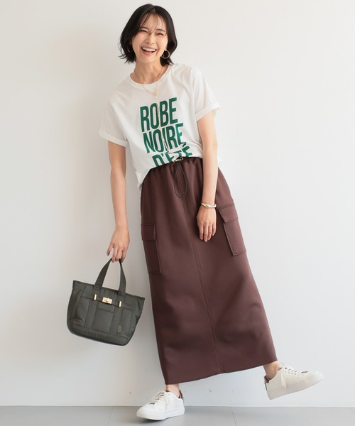 BARNYARDSTORM（バンヤードストーム）の「BARNYARDSTORM / ROBE Tシャツ（Tシャツ/カットソー・レディース・ホワイト×グリーン/ホワイト×ブラック/チャコール・FREE）」の9枚目の写真