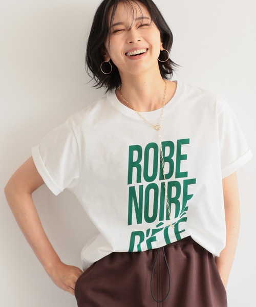 BARNYARDSTORM（バンヤードストーム）の「BARNYARDSTORM / ROBE Tシャツ（Tシャツ/カットソー・レディース・ホワイト×グリーン/ホワイト×ブラック/チャコール・FREE）」の7枚目の写真