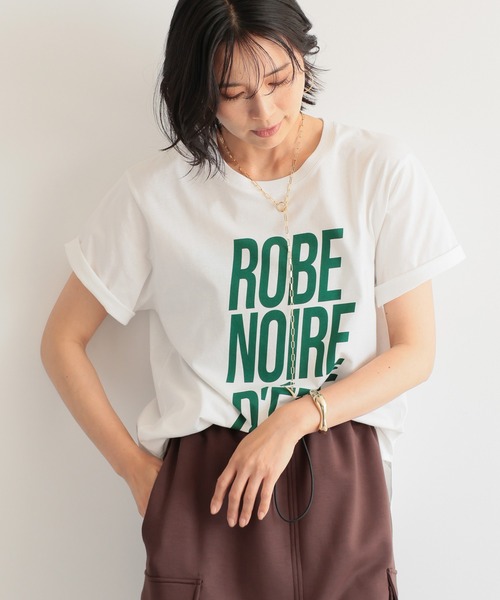 BARNYARDSTORM（バンヤードストーム）の「BARNYARDSTORM / ROBE Tシャツ（Tシャツ/カットソー・レディース・ホワイト×グリーン/ホワイト×ブラック/チャコール・FREE）」の18枚目の写真