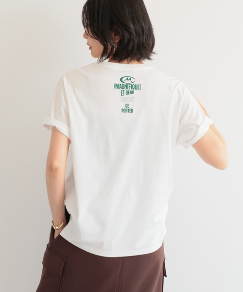 BARNYARDSTORM（バンヤードストーム）の「BARNYARDSTORM / ROBE Tシャツ（Tシャツ/カットソー・レディース・ホワイト×グリーン/ホワイト×ブラック/チャコール・FREE）」の19枚目の写真