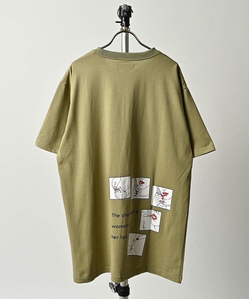 many men many mind（メニーメンメニーマインド）の「many men many mind /21/1天竺cheating TEE（Tシャツ/カットソー・メンズ・ベージュ/オフホワイト/オリーブ/ブルー・LARGE/MEDIUM）」の3枚目の写真