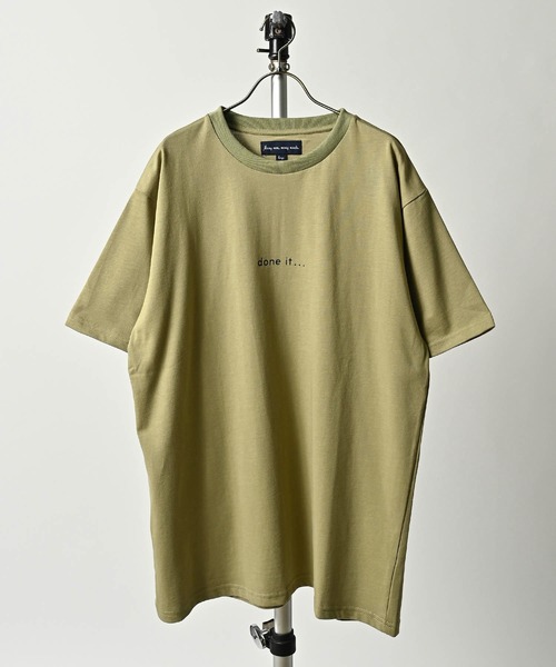 many men many mind（メニーメンメニーマインド）の「many men many mind /21/1天竺cheating TEE（Tシャツ/カットソー・メンズ・ベージュ/オフホワイト/オリーブ/ブルー・LARGE/MEDIUM）」の7枚目の写真