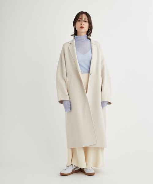 emmi エミ アイボリー リバーフードミドルコート emmi エミ アイボリー リバーフードミドルコート