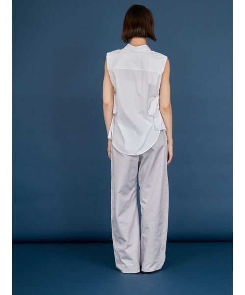 styling/(スタイリング)の「サイドリボン2WAYノースリーブシャツ(シャツ/ブラウス・レディース・ホワイト/ブラック/サックスブルー・FREE)」の10枚目の写真