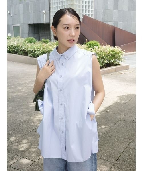 styling/(スタイリング)の「サイドリボン2WAYノースリーブシャツ(シャツ/ブラウス・レディース・ホワイト/ブラック/サックスブルー・FREE)」の14枚目の写真