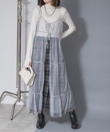 each | チュールティアードキャミワンピース(ワンピース)