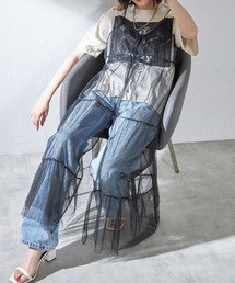 チュールティアードキャミワンピース