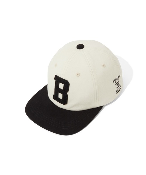 BILLIONAIRE BOYS CLUB(ビリオネア・ボーイズ・クラブ)の「FELT LOGO STRIPE CAP B(キャップ・メンズ・アイボリー/ブラック系その他/ブルー系その他・ONE SIZE)」の2枚目の写真