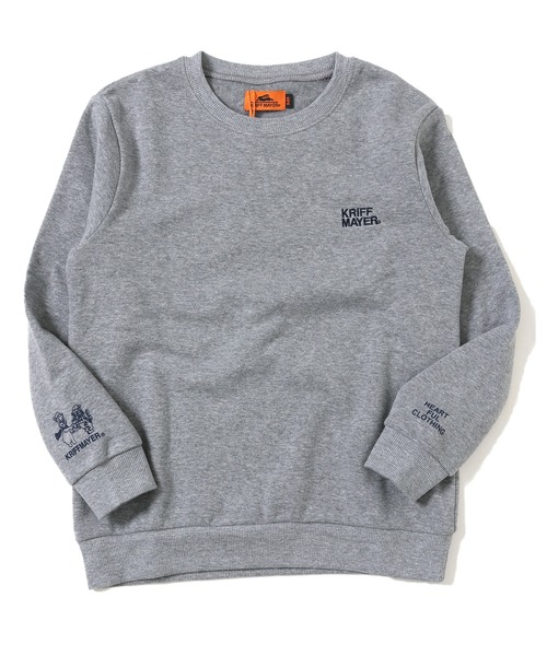 KRIFF MAYER Kid's Collection(クリフメイヤーキッズコレクション)の「なかよしスウェット(スウェット・キッズ・マスタード/ダークネイビー/カラフル/オリーブ/グレー・120/130/140/150/160/170)」の2枚目の写真