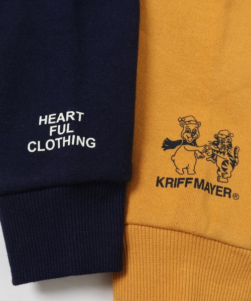 KRIFF MAYER Kid's Collection(クリフメイヤーキッズコレクション)の「なかよしスウェット(スウェット・キッズ・マスタード/ダークネイビー/カラフル/オリーブ/グレー・120/130/140/150/160/170)」の10枚目の写真
