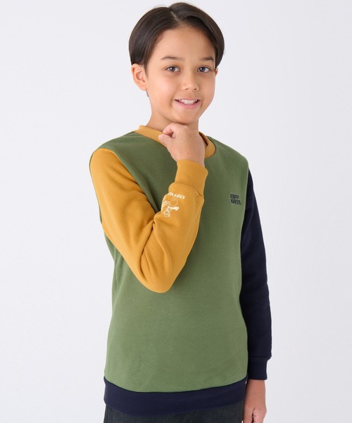 KRIFF MAYER Kid's Collection(クリフメイヤーキッズコレクション)の「なかよしスウェット(スウェット・キッズ・マスタード/ダークネイビー/カラフル/オリーブ/グレー・120/130/140/150/160/170)」の15枚目の写真