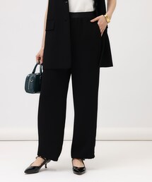 【セットアップ可能/ウエストゴム】クレープダブル イージーワイドパンツ