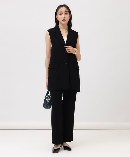 UNTITLED（アンタイトル）の「【セットアップ可能/ウエストゴム】クレープダブル イージーワイドパンツ（その他パンツ・レディース・ブラック/ダークオリーブ・01/02/03/00/04/42/44/46/48/50）」の15枚目の写真