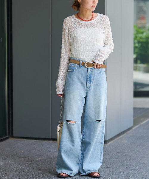JOURNAL STANDARD relume／シアーレースロングスリーブTEE