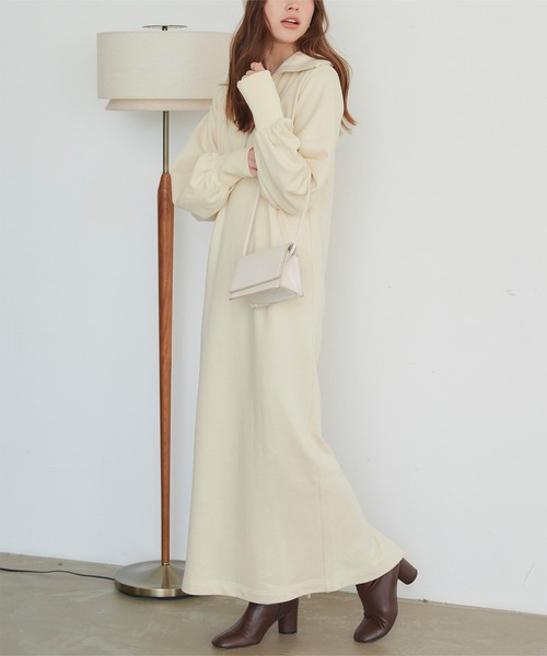 セール】ジップデザインスウェットワンピース（ワンピース）｜titivate