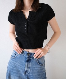 ブラック 半袖ニット Mサイズ COMME des GARCONS HOMME PLUS(コムデギャルソンオムプリュス