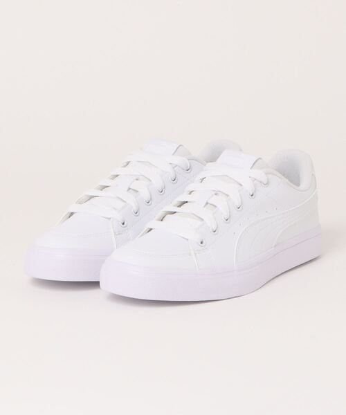 PUMA(プーマ)の「【PUMA】プーマ V COURT VULC(Vコートバルク)389907(スニーカー・レディース・ホワイト×ブラウン/ホワイト×ブラック/ホワイト×ホワイト/ブラック×ホワイト・22.5cm/23.0cm/23.5cm/24.0cm/24.5cm/25.0cm/25.5cm/26.0cm/26.5cm/27.0cm/27.5cm/28.0cm)」の2枚目の写真