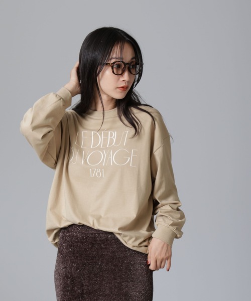 NANO universe（ナノユニバース）の「ロゴロングスリーブＴシャツ（Tシャツ/カットソー・レディース・その他4/その他6/その他1/その他2/その他3/その他5・FREE）」の2枚目の写真