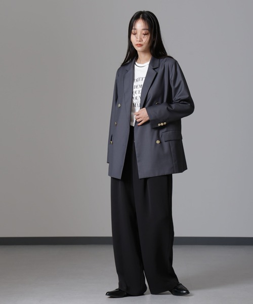 NANO universe（ナノユニバース）の「ロゴロングスリーブＴシャツ（Tシャツ/カットソー・レディース・その他4/その他6/その他1/その他2/その他3/その他5・FREE）」の9枚目の写真