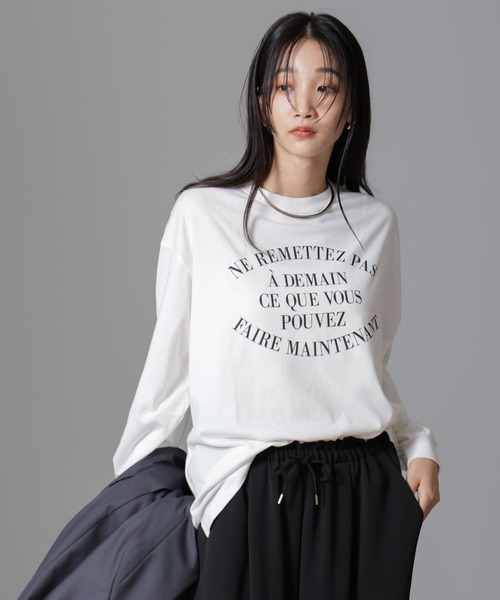 NANO universe（ナノユニバース）の「ロゴロングスリーブＴシャツ（Tシャツ/カットソー・レディース・その他4/その他6/その他1/その他2/その他3/その他5・FREE）」の11枚目の写真