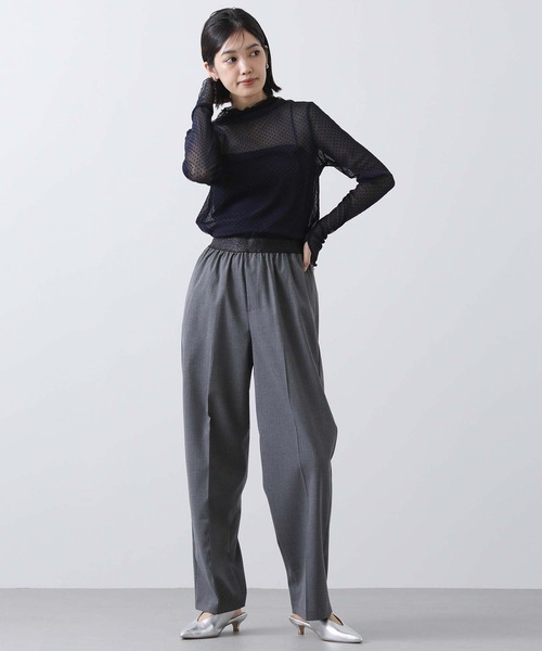 Gready Brilliant（グレディブリリアン）の「フロッキードット指ぬき袖カットソー（Tシャツ/カットソー・レディース・オフホワイト/ネイビー/ブラック・38）」の16枚目の写真