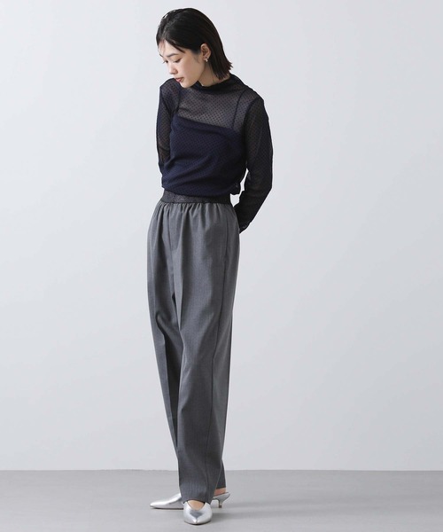 Gready Brilliant（グレディブリリアン）の「フロッキードット指ぬき袖カットソー（Tシャツ/カットソー・レディース・オフホワイト/ネイビー/ブラック・38）」の17枚目の写真