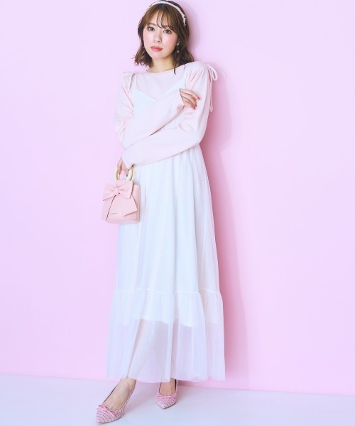 marun（マルン）の「＜大きいサイズ＞ ニットトップス marun（ニット/セーター・レディース・ピンク/ブラック/オフホワイト・5L/4L/3L/LL/L）」の15枚目の写真