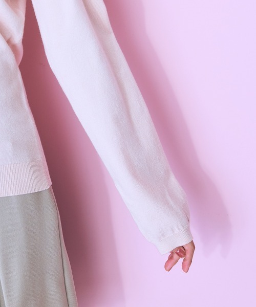 marun（マルン）の「＜大きいサイズ＞ ニットトップス marun（ニット/セーター・レディース・ピンク/ブラック/オフホワイト・5L/4L/3L/LL/L）」の20枚目の写真