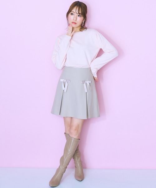 marun（マルン）の「＜大きいサイズ＞ ニットトップス marun（ニット/セーター・レディース・ピンク/ブラック/オフホワイト・5L/4L/3L/LL/L）」の6枚目の写真