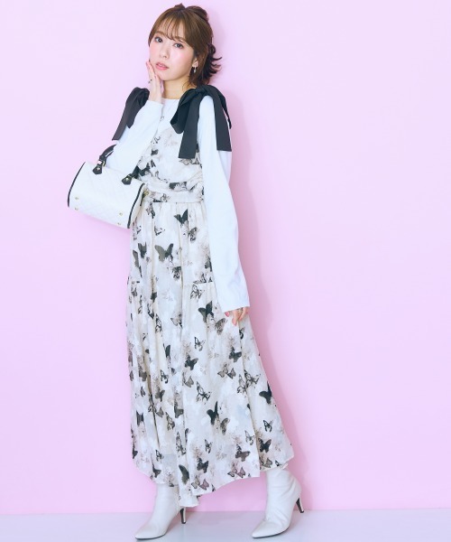 marun（マルン）の「＜大きいサイズ＞ ニットトップス marun（ニット/セーター・レディース・ピンク/ブラック/オフホワイト・5L/4L/3L/LL/L）」の4枚目の写真