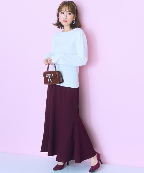 marun（マルン）の「＜大きいサイズ＞ ニットトップス marun（ニット/セーター・レディース・ピンク/ブラック/オフホワイト・5L/4L/3L/LL/L）」の12枚目の写真