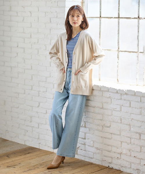 ヒアルロン酸Vネックカーディガン（カーディガン/ボレロ）｜Honeys