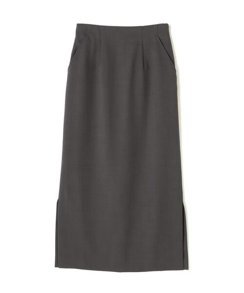 NATURAL BEAUTY BASIC（ナチュラルビューティーベーシック）の「＜クリアツイルセットアップシリーズ＞サイドスリットナロースカート（スカート・レディース・グレー系その他/ブラウン/ブラック・MEDIUM）」の13枚目の写真