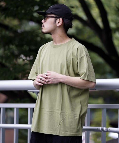 WISM（ウィズム）の「【BASEMENT GEAR / ベースメントギア】7oz Garment Wash S/SL Tee（Tシャツ/カットソー・メンズ・ホワイト/ライトグレー/ブラック/ベージュ/ネイビー/カーキ/ピンク/グリーン系その他/ブラウン・MEDIUM/LARGE/X-LARGE/XX-LARGE）」の6枚目の写真
