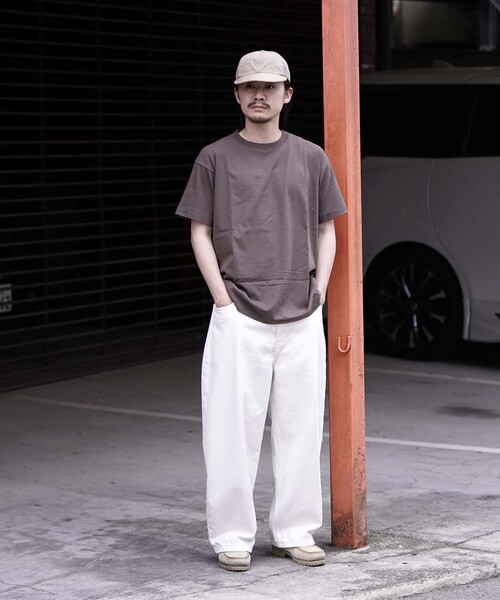 WISM（ウィズム）の「【BASEMENT GEAR / ベースメントギア】7oz Garment Wash S/SL Tee（Tシャツ/カットソー・メンズ・ホワイト/ライトグレー/ブラック/ベージュ/ネイビー/カーキ/ピンク/グリーン系その他/ブラウン・MEDIUM/LARGE/X-LARGE/XX-LARGE）」の10枚目の写真