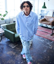 ADAM PATEK | ADAMPATEK/ap embroidery looose shirt/刺繍入りルーズベーシックシャツ(シャツ/ブラウス)