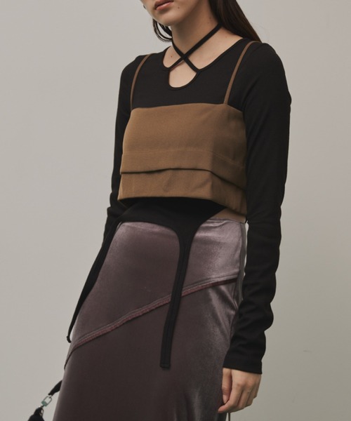 Solace（ソレイス）の「2WAYベルトビスチェ（ベスト・レディース・ブラック/グレー/ベージュ・FREE）」の5枚目の写真