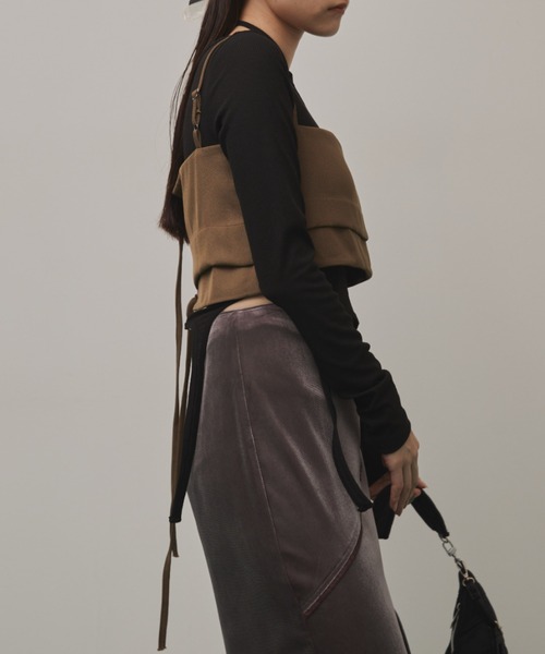 Solace（ソレイス）の「2WAYベルトビスチェ（ベスト・レディース・ブラック/グレー/ベージュ・FREE）」の8枚目の写真