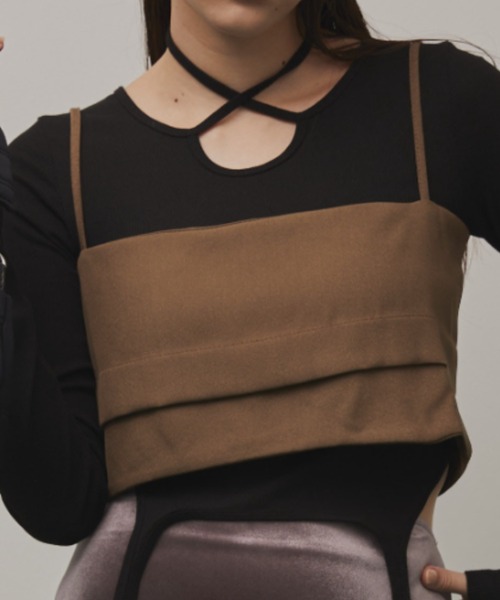 Solace（ソレイス）の「2WAYベルトビスチェ（ベスト・レディース・ブラック/グレー/ベージュ・FREE）」の9枚目の写真