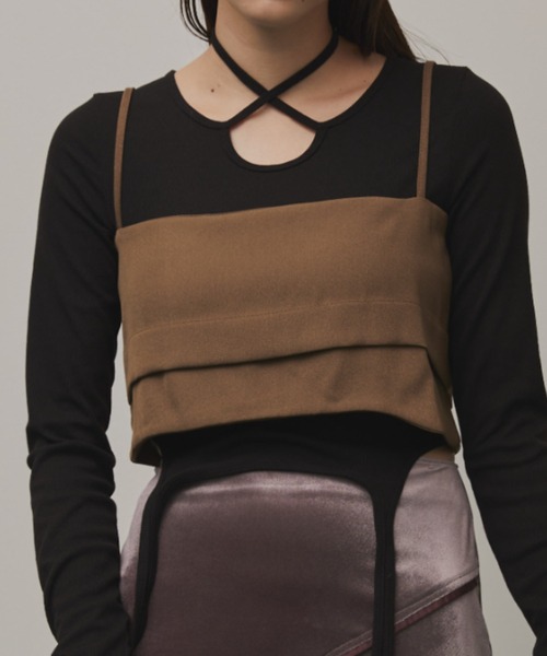 Solace（ソレイス）の「2WAYベルトビスチェ（ベスト・レディース・ブラック/グレー/ベージュ・FREE）」の11枚目の写真