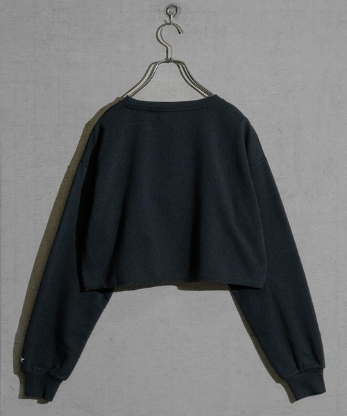 STARTER BLACK LABEL(スターターブラックレーベル)の「【t】〔STARTER BLACK LABEL〕メタルプリント カットオフ ショート丈 スウェット(スウェット・レディース・ブラック/カーキ/チャコールグレー/ホワイト・MEDIUM/LARGE)」の6枚目の写真