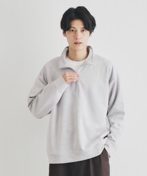 THE SHOP TK （ザ ショップ ティーケー ）の「スウェードライクハーフジッププルオーバー（Tシャツ/カットソー・メンズ）」