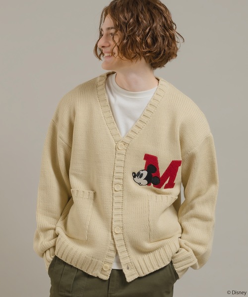 MUHET【Disney/ディズニー】ミッキーマウス/レタードニットカーディガン MUHET（ミュエータ）の「【Disney/ディズニー】ミッキーマウス